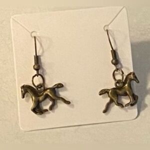 NEW Brass Horse earrings NEW